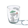 Japan Sanrio Tachikichi Choju Jinbutsu Giga Glass - Hello Kitty / Lotus Umbrella - 2