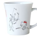 Japan Sanrio Tachikichi Choju Jinbutsu Giga Mug - Hello Kitty : Bow Play - 5
