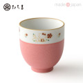Japan Sanrio Tachikichi Flower Painting Tea Cup - Hello Kitty - 1