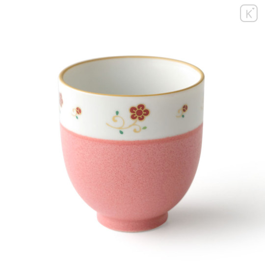 Japan Sanrio Tachikichi Flower Painting Tea Cup - Hello Kitty - 2