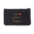 Japan Sanrio Flat Pouch - Kuromi / Simple Black - 2