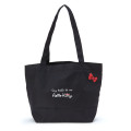 Japan Sanrio Tote Bag - Hello Kitty / Simple Black - 2