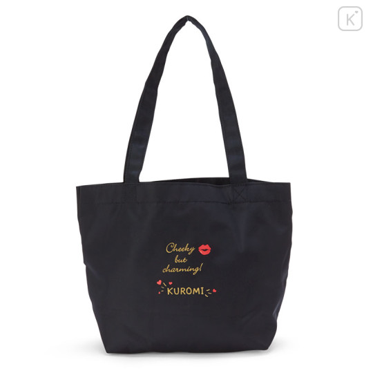 Japan Sanrio Tote Bag - Kuromi / Simple Black - 2