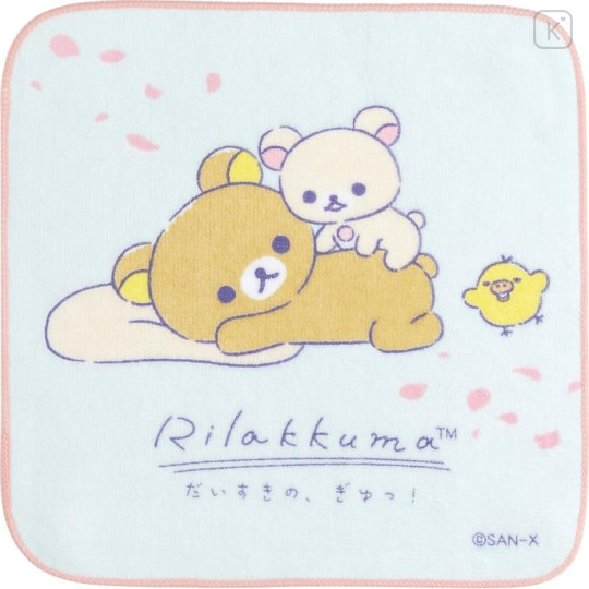 Japan San-X Petit Towel - Rilakkuma / Snuggling Up To You - 1