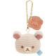 Japan San-X Corduroy Mascot Keychain - Korilakkuma / Snuggling Up To You