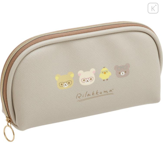 Japan San-X Glasses Pouch with Cleaner Cloth - Rilakkuma / Snuggling Up To You - 1