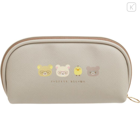 Japan San-X Glasses Pouch with Cleaner Cloth - Rilakkuma / Snuggling Up To You - 2