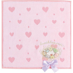 Japan San-X Mini Towel - Sumikko Gurashi / Heart Pink