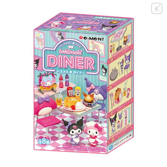 Japan Sanrio Miniature Figure Set - My Melody & Kuromi / Tokimeki Diner - 3
