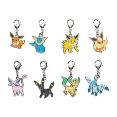 Japan Pokemon Metal Charm Keychain 8pcs Set - Eevee evolution