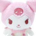 Japan Sanrio Sitting Plush Toy - Kuromi / Dull Pink - 3