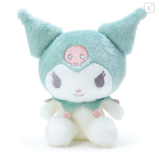 Japan Sanrio Sitting Plush Toy - Kuromi / Dull Green - 1