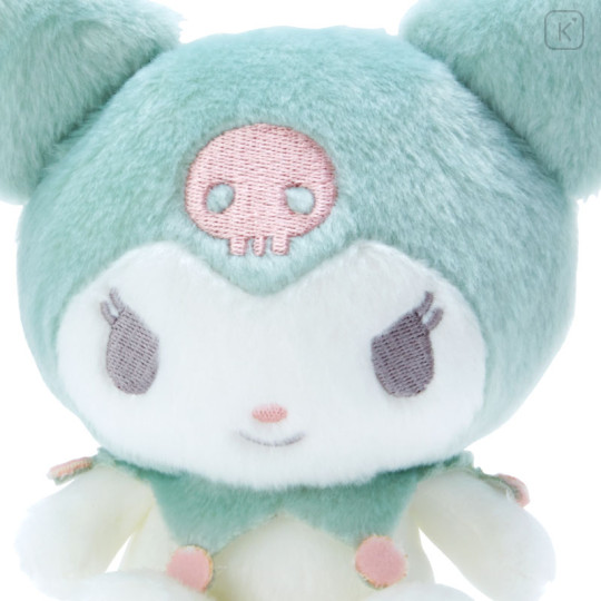 Japan Sanrio Sitting Plush Toy - Kuromi / Dull Green - 3