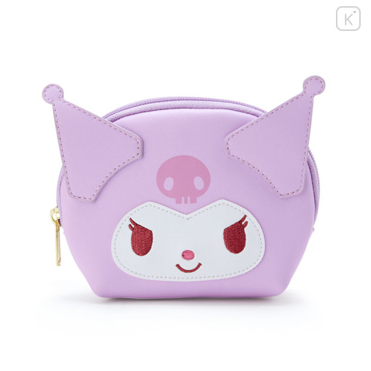 Japan Sanrio Oval Pouch - Kuromi : Dull Pink - 1