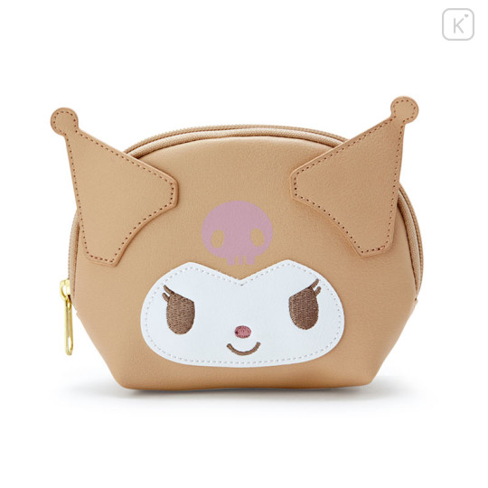 Japan Sanrio Oval Pouch - Kuromi : Dull Beige - 1