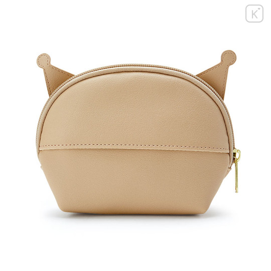 Japan Sanrio Oval Pouch - Kuromi : Dull Beige - 2
