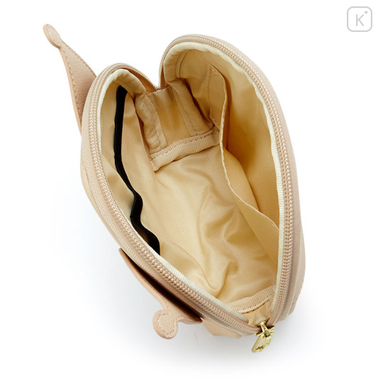Japan Sanrio Oval Pouch - Kuromi : Dull Beige - 3