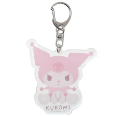 Japan Sanrio Acrylic Die-cut Keychain - Kuromi / Dull Pink