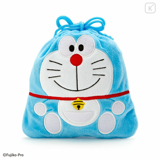Japan Sanrio Original Drawstring Purse - Doraemon : Sitting - 1
