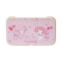 Japan Sanrio Original Can Case - My Melody & My Sweet Piano / Glittering Gold Stars