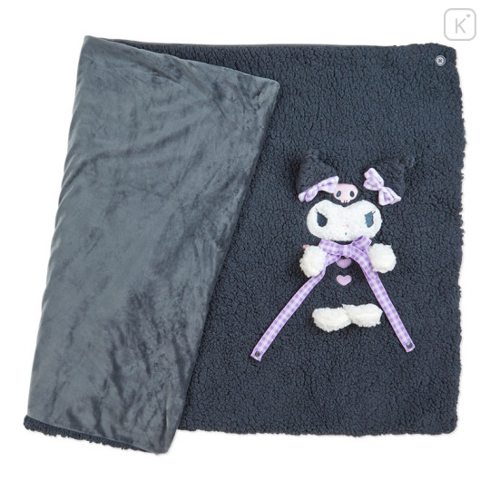 Japan Sanrio Original Mascot Cushion Blanket - Kuromi - 3