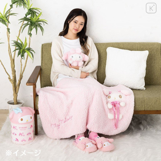 Japan Sanrio Original Mascot Cushion Blanket - Hangyodon - 6