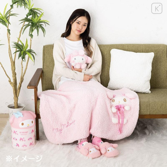 Japan Sanrio Original Mascot Cushion Blanket - Badtz-maru - 6