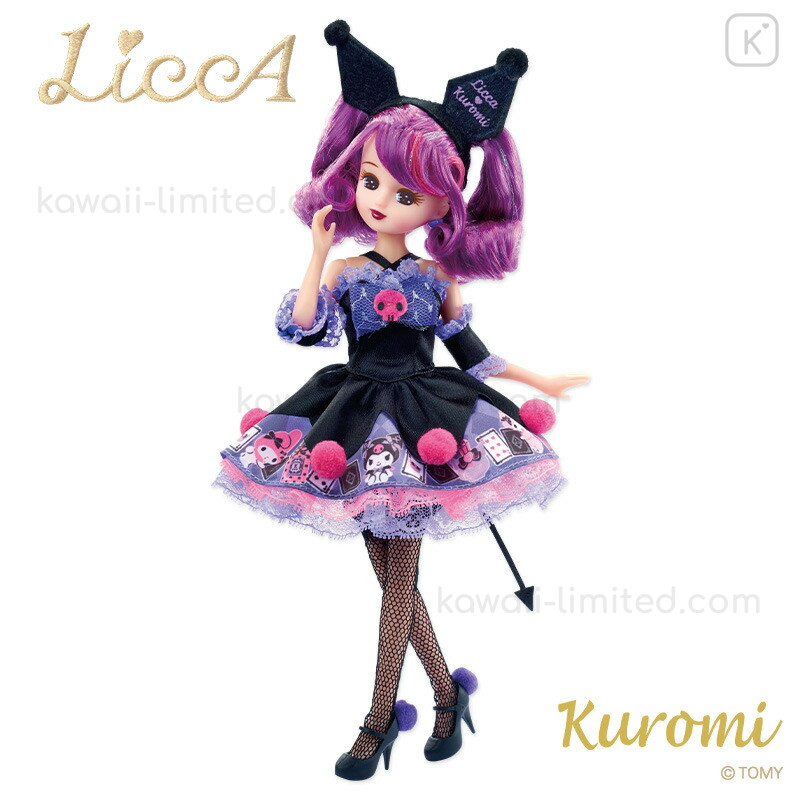Japan LiccA Stylish Doll Collection - Kuromi Spicy Black Style