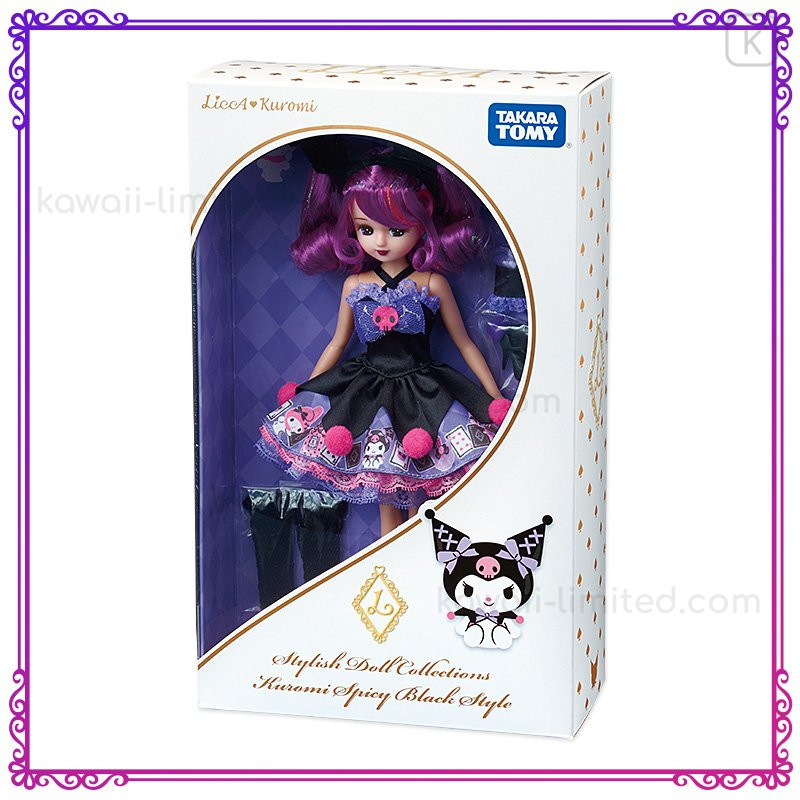 Japan LiccA Stylish Doll Collection - Kuromi Spicy Black Style