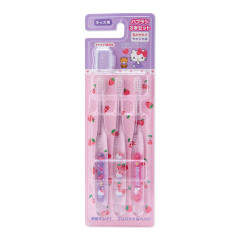 Japan Sanrio Original Toothbrush 3pcs Set - Hello Kitty