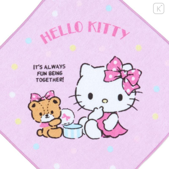 Japan Sanrio Original Hand Towel with Loop 3pcs Set - Hello Kitty - 5