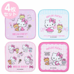 Japan Sanrio Original Petit Towel 4pcs Set - Hello Kitty