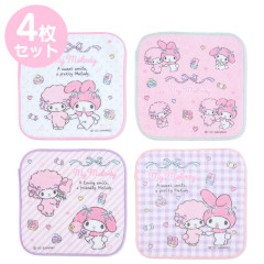 Japan Sanrio Original Petit Towel 4pcs Set - My Melody & My Sweet Piano