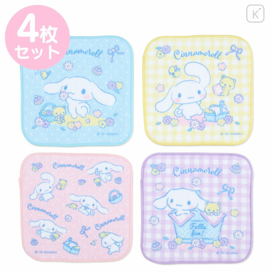 Japan Sanrio Original Petit Towel 4pcs Set - Cinnamoroll - 1