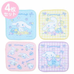 Japan Sanrio Original Petit Towel 4pcs Set - Cinnamoroll
