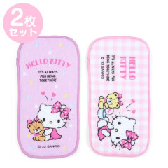 Japan Sanrio Original Half Petit Towel 2pcs Set - Hello Kitty