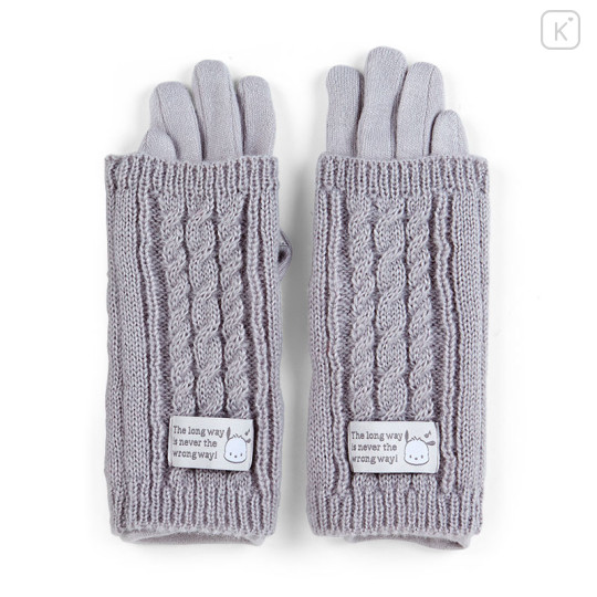 Japan Sanrio Original Smartphone Gloves with Knit Cover - Pochacco - 1