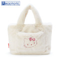 Japan Sanrio Rootote Fluffy Tote Bag - Hello Kitty - 1