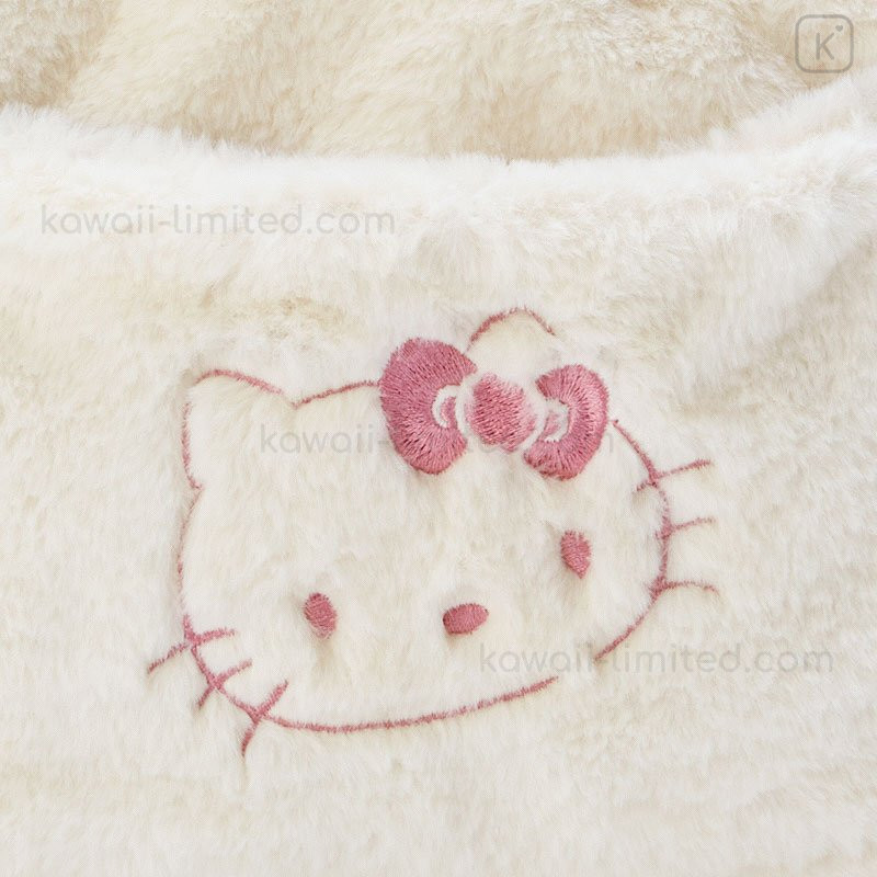 Japan Sanrio Rootote Fluffy Tote Bag - Hello Kitty