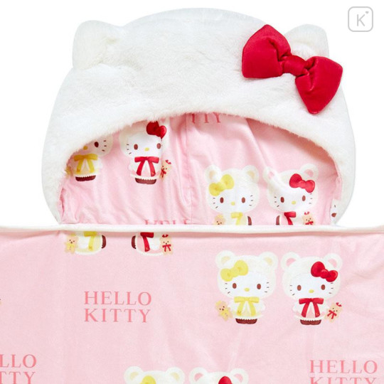 Japan Sanrio Original Hooded Blanket - Hello Kitty / Birthday 2022 - 4