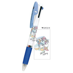Japan Disney Jetstream 3 Color Multi Ball Pen - Donald & Daisy