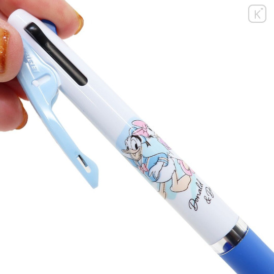 Japan Disney Jetstream 3 Color Multi Ballpoint Pen - Donald & Daisy - 3