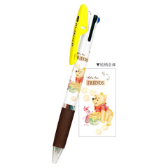 Japan Disney Jetstream 3 Color Multi Ballpoint Pen - Winnie the Pooh : Honeycomb