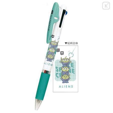 Japan Disney Jetstream 3 Color Multi Ball Pen - Toy Story Aliens - 1