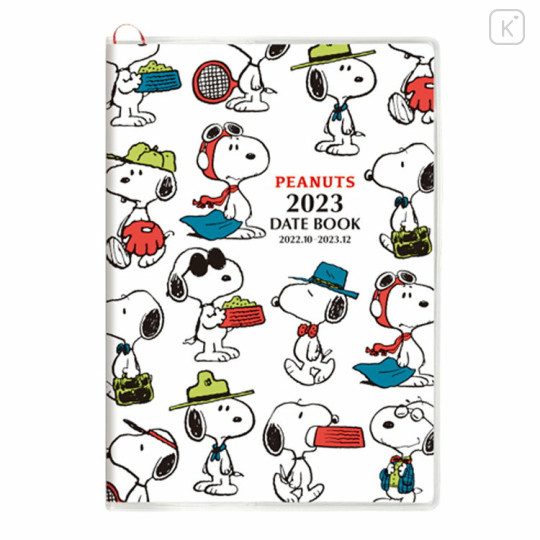 Japan Peanuts A6 Date Book - Snoopy 2023 White - 1