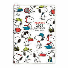 Japan Peanuts A6 Date Book - Snoopy 2023 White