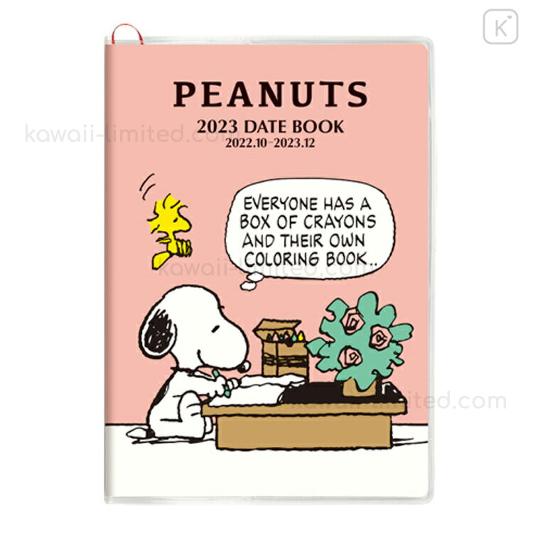 Japan Peanuts A6 Date Book - Snoopy 2023 Pink