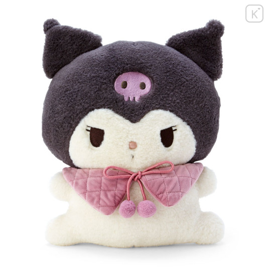 Japan Sanrio Original Cushion Plush - Kuromi / Poteko - 1