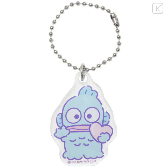 Japan Sanrio Chibi Keychain - Hangyodon / Heart - 1