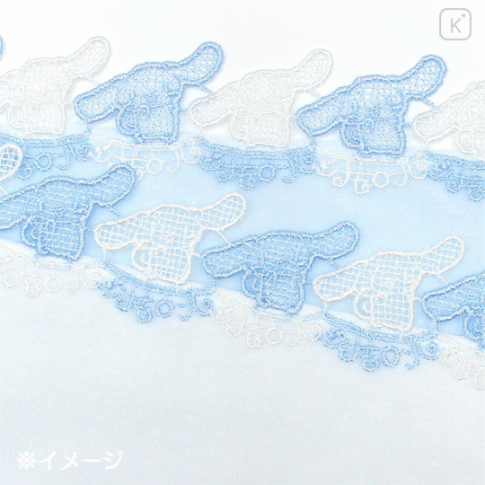 Japan Sanrio × Chikazawa Lace Handkerchief - Cinnamoroll : White - 3